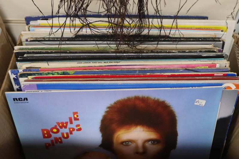 App. 50 LPs + 12 singles to include Beatles, Rolling Stones and Fleetwood Mac Est